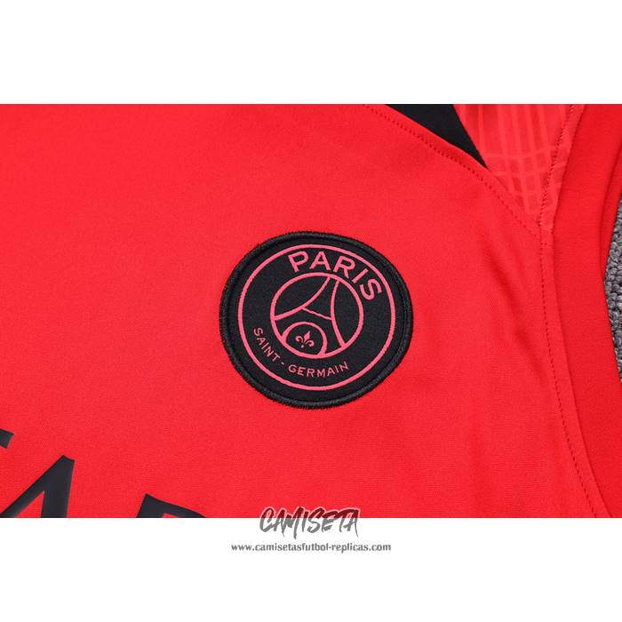 Camiseta de Entrenamiento Paris Saint-Germain Jordan 2023-2024 Sin Mangas Rojo